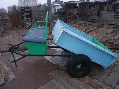 Лот: 3943903. Фото: 1. Прицеп к мотоблоку. Тачки, носилки