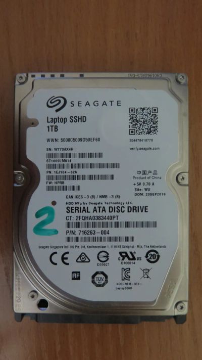 Лот: 24380452. Фото: 1. Жесткий диск Seagate Laptop SSHD... Жёсткие диски (HDD)
