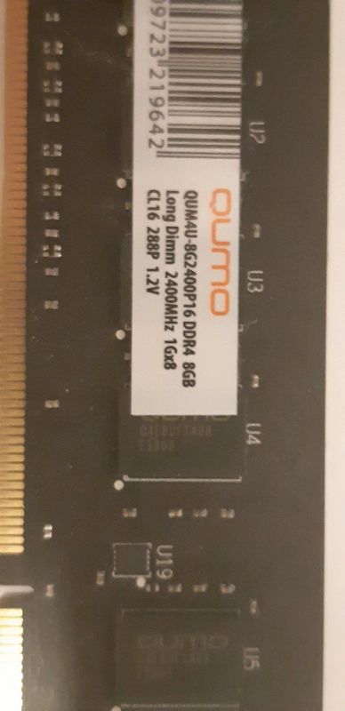 Лот: 15184677. Фото: 1. Оперативная память QUMO DDR4 8GB... Оперативная память