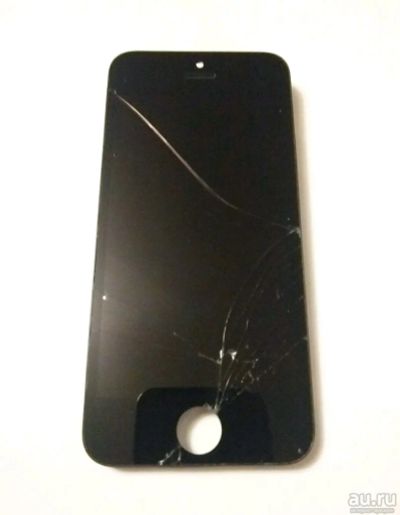 Лот: 12980063. Фото: 1. Дисплей iPhone 5, разбитый. Дисплеи, дисплейные модули, тачскрины