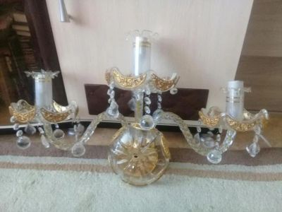 Лот: 15536130. Фото: 1. Бра из Чешского стекла , рабочая. Бра, настенные светильники