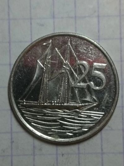 Лот: 10354755. Фото: 1. 25 центов Каймановы острова. Великобритания и острова