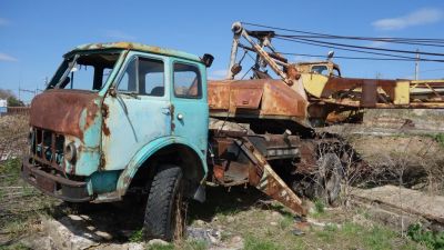 Лот: 7628061. Фото: 1. Кран МАЗ 506В. Грузовики, автобусы, спецтехника