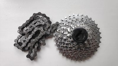 Лот: 20743606. Фото: 1. Кассета Sram 9скоростей+Цепь Sram... Запчасти