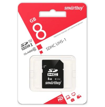 Лот: 14291784. Фото: 1. Карта памяти SDHC SmartBuy 8Gb... Карты памяти
