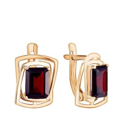 Лот: 23879260. Фото: 1. Серьги TALANT из золота с гранатом. Серьги, каффы