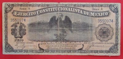 Лот: 1598383. Фото: 1. (№913-5) 1 песо 1914 (Мексика). Америка