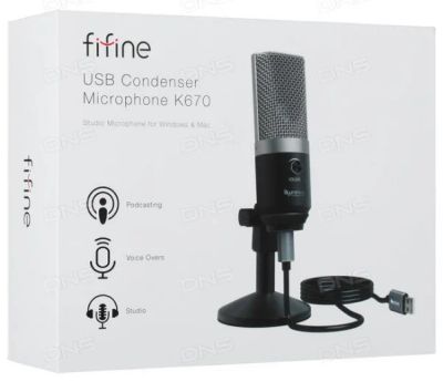 Лот: 16718344. Фото: 1. Микрофон USB Fifine K670 новый... Акустические системы