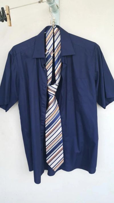 Лот: 8710862. Фото: 1. Рубашка мужская и галстук XL. Рубашки