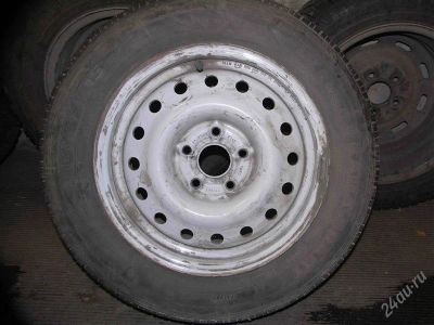 Лот: 836949. Фото: 1. Диск на Волгу R15 c с шиной. Диски
