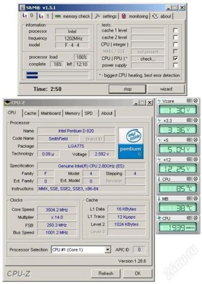 Лот: 71652. Фото: 1. Процессор Pentium D 820 2.8 GHz... Процессоры