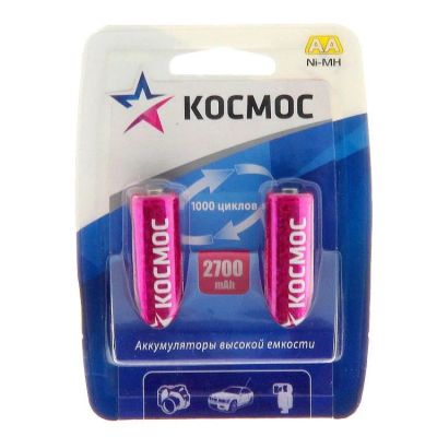 Лот: 22147445. Фото: 1. AKK КОСМОС R6 AA Hi-MH (2700mAh... Батарейки, аккумуляторы, элементы питания