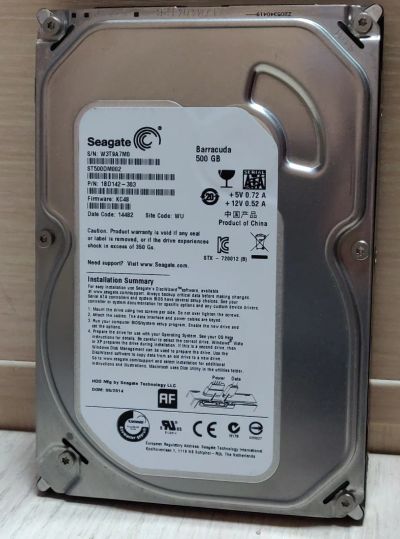 Лот: 19331573. Фото: 1. HDD 500 Гб, Seagete Sata-3, 7200... Жёсткие диски (HDD)