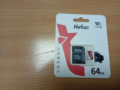 Лот: 25019662. Фото: 1. SD, microSD флешка 64gb Netac... Карты памяти