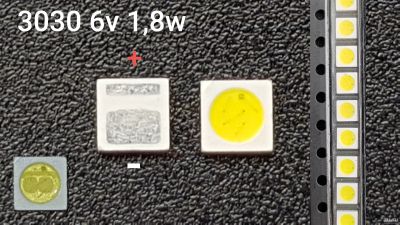 Лот: 17539077. Фото: 1. Светодиод Led smd 3030 6v 1,8w... Запчасти для телевизоров, видеотехники, аудиотехники