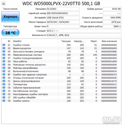 Лот: 14953664. Фото: 1. Жесткий диск для ноутбука WD5000LPVX... Жёсткие диски (HDD)