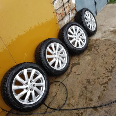 Лот: 14718998. Фото: 1. Колёса 215/55 r17 в сборе Mazda. Шины