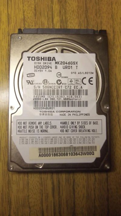 Лот: 5066591. Фото: 1. Жесткий диск Toshiba 200 ГБ SATA... Жёсткие диски (HDD)