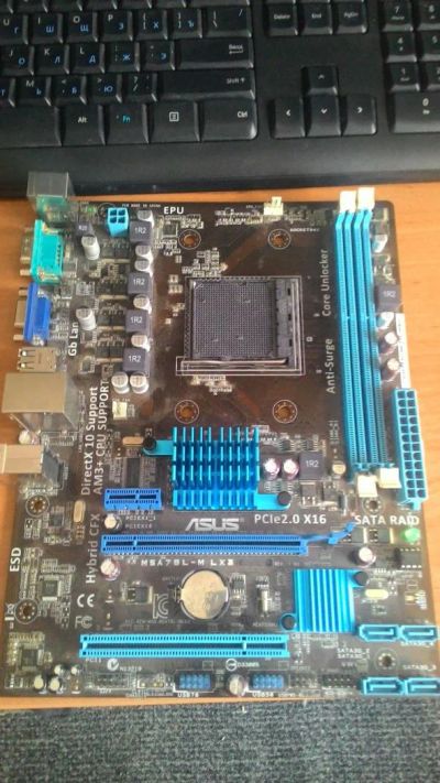 Лот: 9828200. Фото: 1. Мат. плата asus AM3+ M5A78L-M... Материнские платы