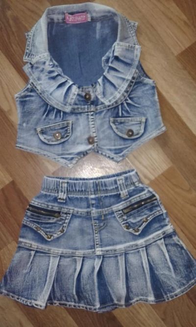 Лот: 7108745. Фото: 1. джинсовый костюм. Юбки