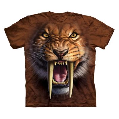 Лот: 3623036. Фото: 1. Футболка 3D "Sabertooth Tiger... Футболки, поло, топы, лонгсливы