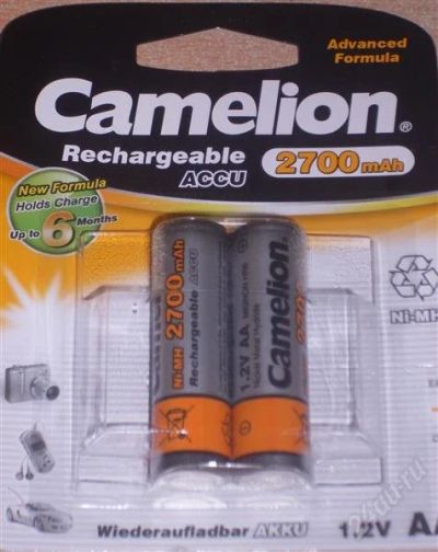 Лот: 2362467. Фото: 1. Аккумуляторы Camelion 2700 mAh... Батарейки, аккумуляторы, элементы питания