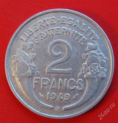 Лот: 1588130. Фото: 1. (№616-2/LK) 2 франка 1949 (Франция... Европа