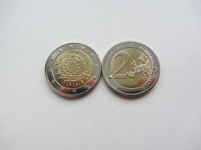 Лот: 12615429. Фото: 1. Кипр 2 евро 2015 " 30 лет Флагу... Европа