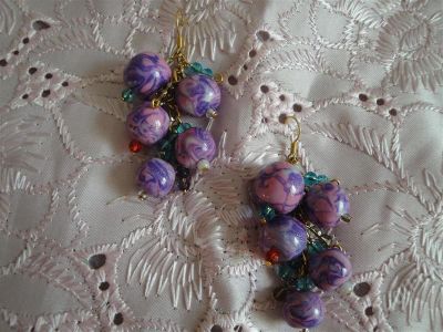 Лот: 274012. Фото: 1. Изделия из полимерной глины серьги... Серьги, каффы