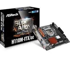 Лот: 10884768. Фото: 1. ASRock H110M-ITX/ac, с гарантией... Материнские платы