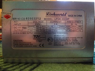 Лот: 4377121. Фото: 1. Блок питания ATX Linkworld LPQ6-30P4... Корпуса, блоки питания