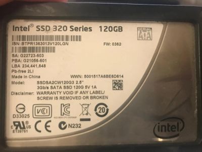 Лот: 10776626. Фото: 1. SSD Intel 128GB. SSD-накопители