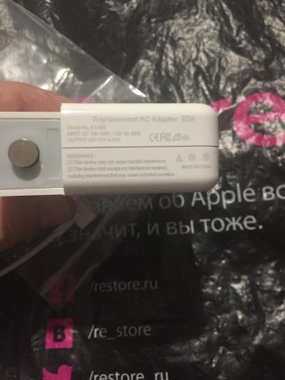 Лот: 9768583. Фото: 1. адаптер apple magsafe 2 85w macbook... Зарядные устройства