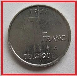 Лот: 14472349. Фото: 1. Бельгия 1 франк 1997 (надпись... Европа