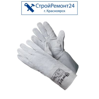 Лот: 25130460. Фото: 1. Краги из спилка Gward Extra серые... Защитные очки, каски, перчатки