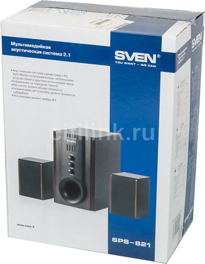 Лот: 13964562. Фото: 1. Колонки SVEN SPS-821, 2.1 новые... Активные акустические системы