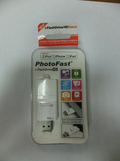 Лот: 6053357. Фото: 1. PhotoFast i-FlashDrive HD G2 64GB. Карты памяти