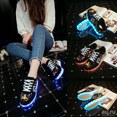 Лот: 9454941. Фото: 1. Кроссовки с LED подстветкой. Кеды, кроссовки