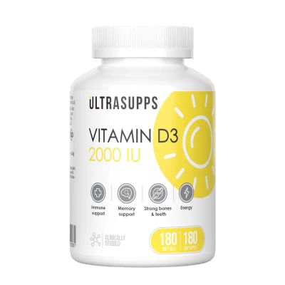 Лот: 25359061. Фото: 1. Ultrasupps Витамин Д3 2000 МЕ... Лекарства