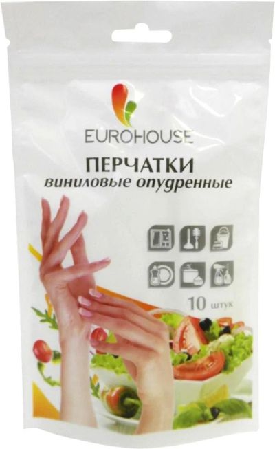 Лот: 16182318. Фото: 1. Перчатки виниловые опудренные... Инвентарь для уборки