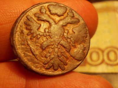 Лот: 15518484. Фото: 1. Уникальная Денга 1739 года. "Пьяный... Россия до 1917 года