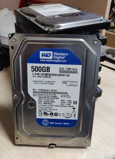 Лот: 17994130. Фото: 1. HDD 500 Гб, Sata, 7200 об/мин... Жёсткие диски (HDD)
