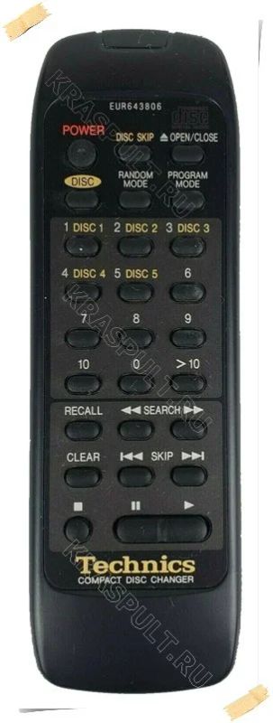 Лот: 16105444. Фото: 1. Пульт TECHNICS EUR643806, RAK-SL404WH. Пульты ДУ