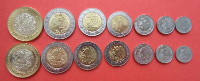 Лот: 6902019. Фото: 1. Мексика. Набор монет (2011-14... Америка