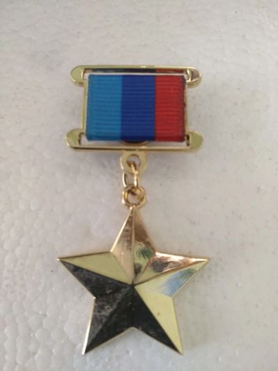 Лот: 23990343. Фото: 1. реплика Медаль звания Герой ЛНР... Сувенирные