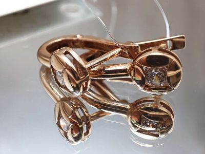 Лот: 21044852. Фото: 1. Золотые Серьги 585 (Ш 47087). Серьги, каффы