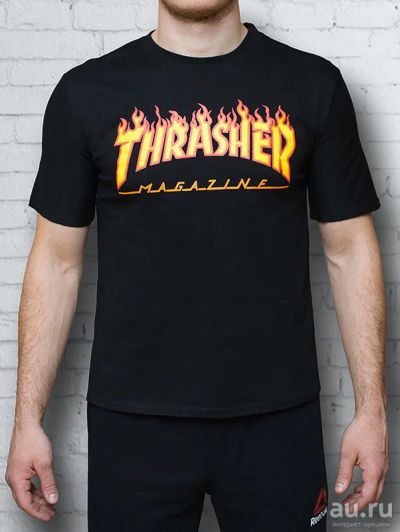 Лот: 12686272. Фото: 1. Футболка THRASHER (6830) Размер... Футболки, поло