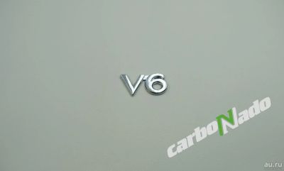 Лот: 17243611. Фото: 1. Шильдик самоклеящийся V6 EBL-176. Детали тюнинга