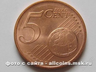 Лот: 1377284. Фото: 1. Германия 5 евро центов 2007. Другое (монеты)