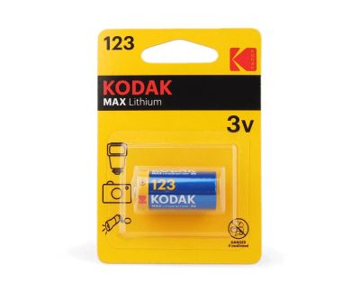 Лот: 15276446. Фото: 1. Батарейка CR123 KODAK 1шт./3В... Батарейки, аккумуляторы, элементы питания